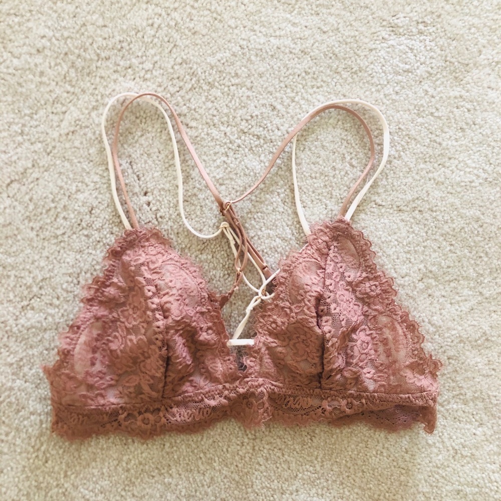 Muted Pink Lace Aerie Bralette